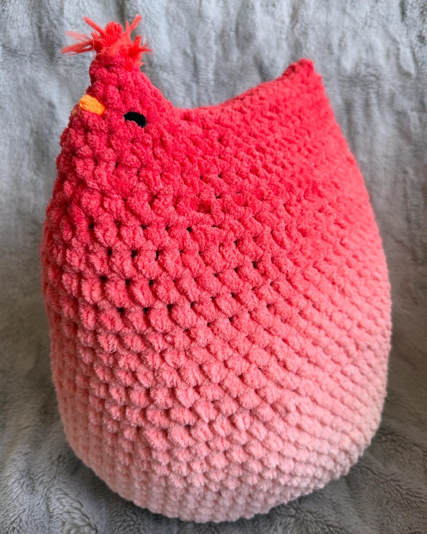 Jumbo Emotional Support Chicken- Red Ombré