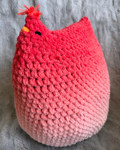 Jumbo Emotional Support Chicken- Red Ombré