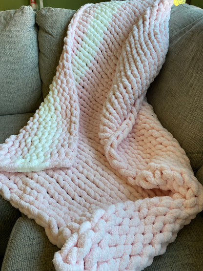 Baby Pink Chunky Blanket