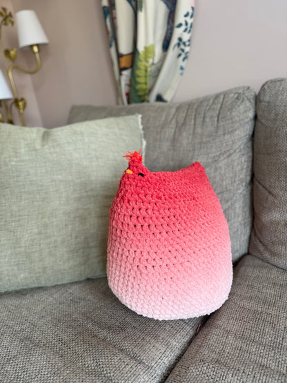 Jumbo Emotional Support Chicken- Red Ombré