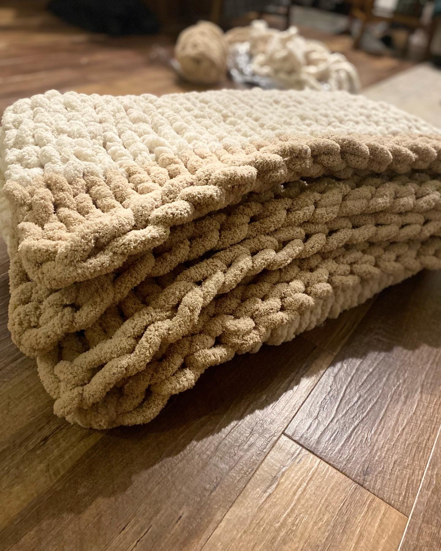 Custom Two Toned Queen Chunky Blanket