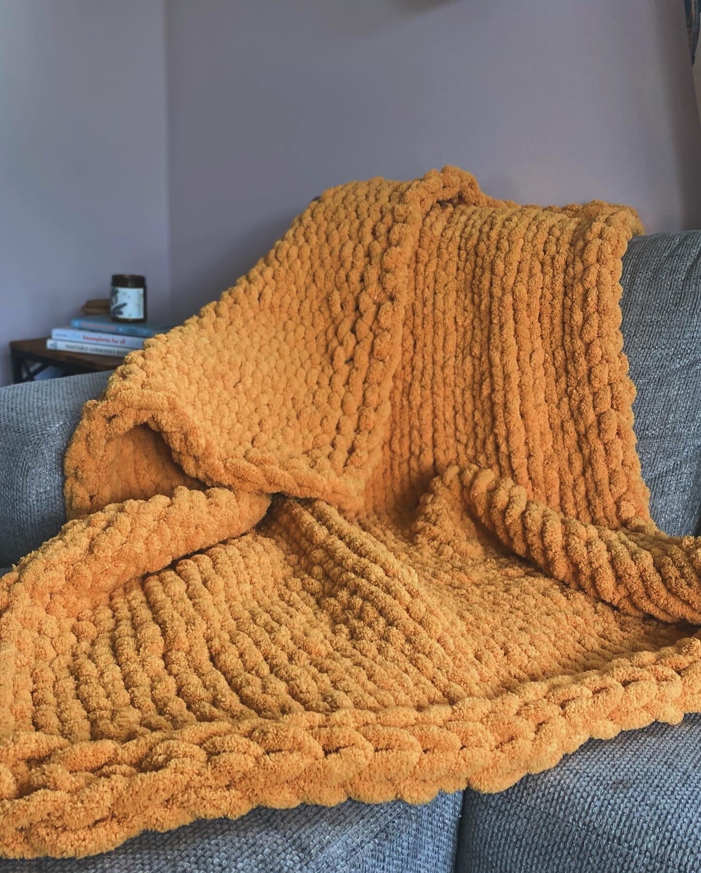 Plush Oversized Throw - Mustard