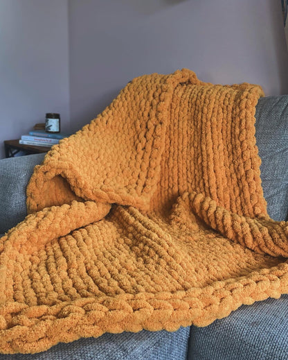 Plush Oversized Throw - Mustard