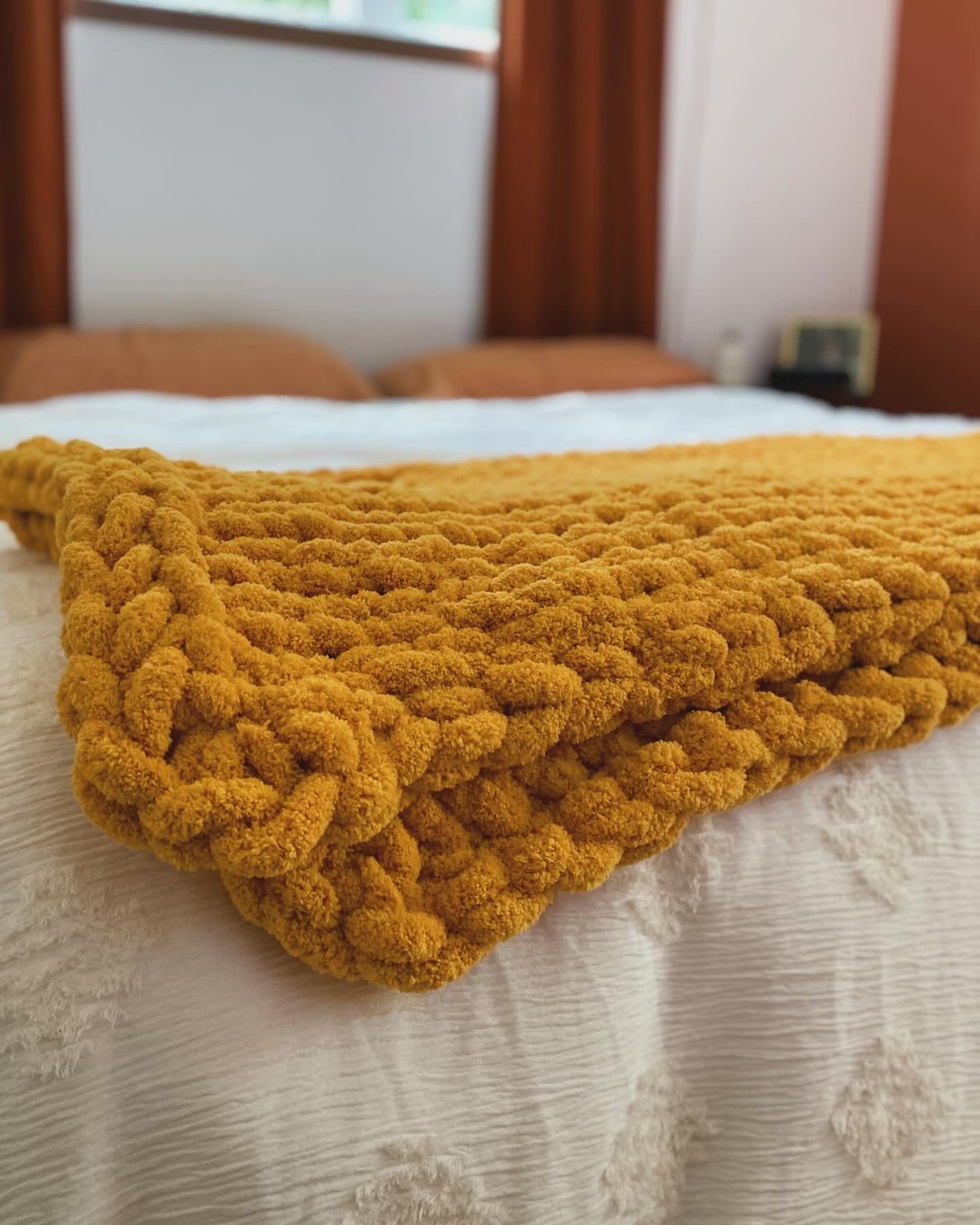 Plush Oversized Throw - Mustard